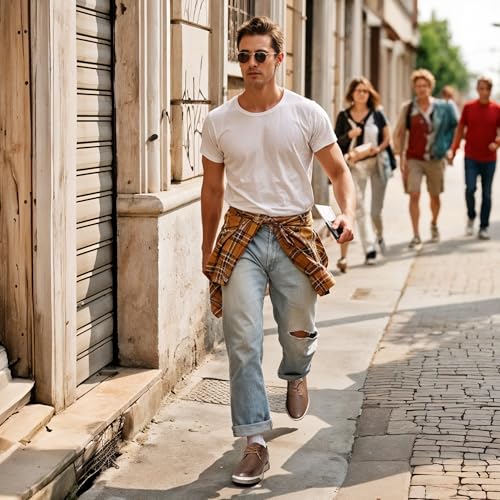 Jousen Men's Casual Shoes Memory Foam Mens Fashion Sneakers Business Dress Sneaker (A81Q06 Dark Brown 10) - Image 5