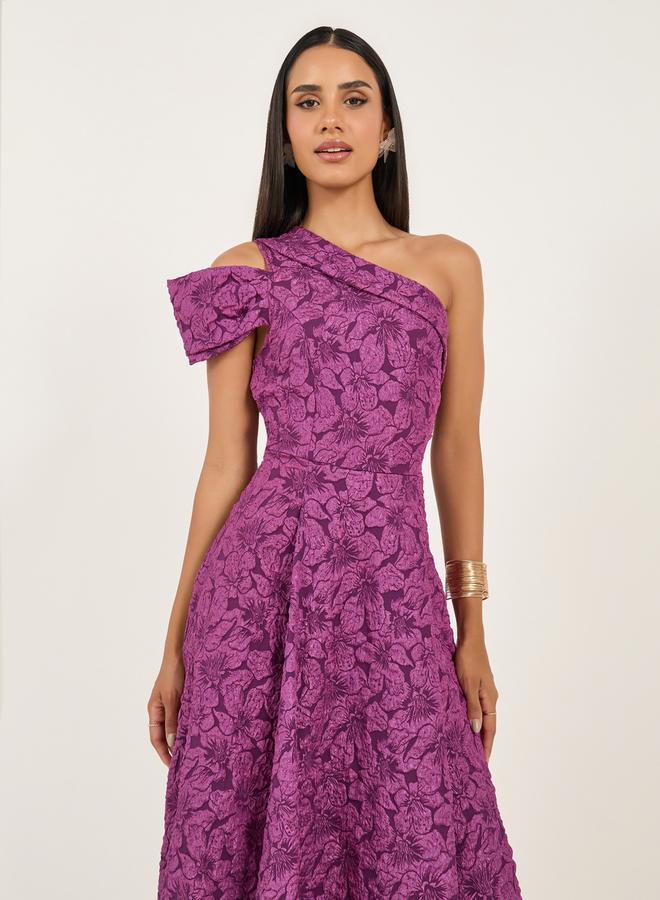 Styli Floral Jacquard Dress  - Image 3
