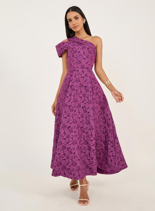 Styli Floral Jacquard Dress  - Image 2