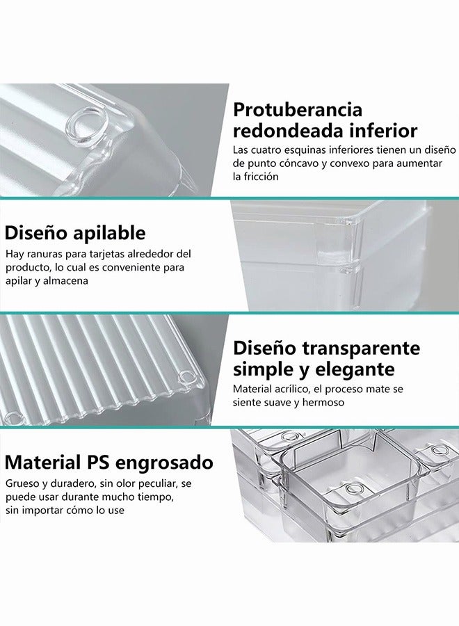Occuwzz 25 PCS Transparent Plastic Drawer Organizer Set Cosmetics Storage Box Suitable for Kitchen Bedroom Office Cutlery Cosmetics Jewelry - Image 5
