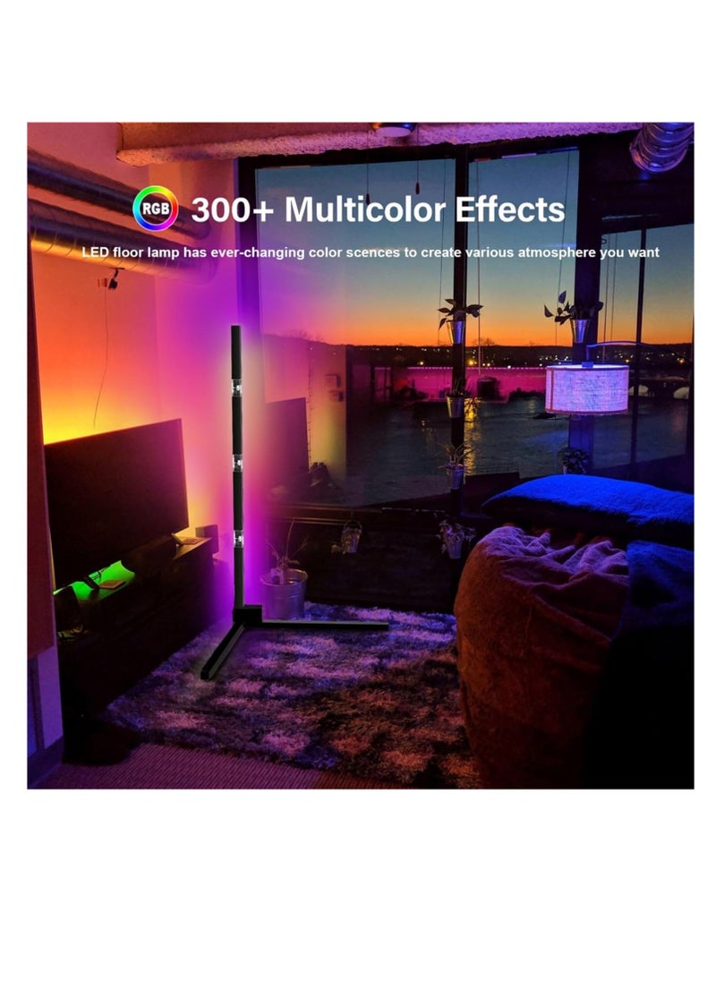 Kiboule - Color Changing LED Floor Lamp with Music Sync,Modern Mood Lighting Corner Floor Lamp with Remote & App Control, Creative DIY Mode & Timing,RGB Floor Lamp for Living Room Gaming Room 150cm - Image 1