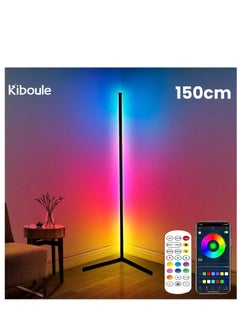 Color Changing LED Floor Lamp with Music Sync,Modern Mood Lighting Corner Floor Lamp with Remote & App Control, Creative DIY Mode & Timing,RGB Floor Lamp for Living Room Gaming Room 150cm
