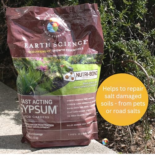 Earth Science Fast Acting Gypsum—5 lb— Soil Conditioner Adds Calcium, Repairs Salt Damage & Root Growth with Nutri-Bond Runoff Reduction Technology - Image 3