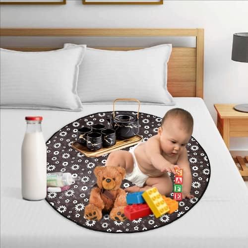 Khushimit® Water Resistant Baby Bed Sheet Protector || Baby Enjoy Food on Bed with Playing || Baby Playing Sheet || Picnic Mat for Baby with Stain Resistant || Size- 36 * 36 Inch || (Design-KM1003) - Image 3