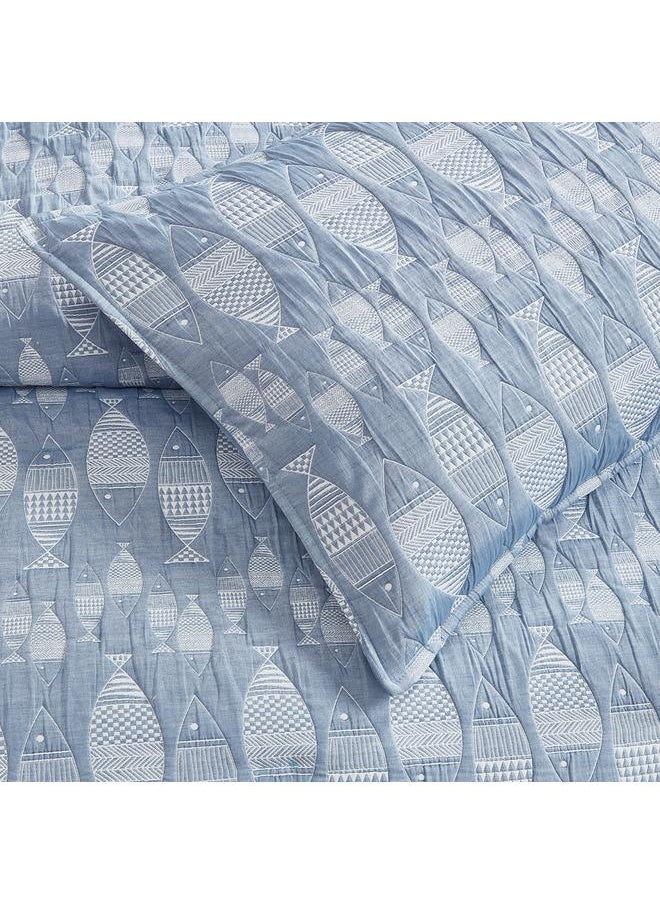 Home Box Sea World Fishes 2-Piece Single Comforter Set - 135x220 cm  - Image 3