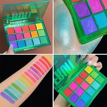 KARLOR 15 Colors Eyeshadow Palette Green Blue Purple Eye shadow Spring Matte shimmer colorful Eyeshadow glitter longlasting Well Pigmented green Eye Shadow Pallets for women - Image 2