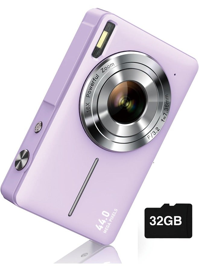Digital Camera, FHD 1080P Camera, Digital Point and Shoot Camera with 16X Zoom Anti Shake, Compact Small Camera for Boys Girls Kids - Image 1