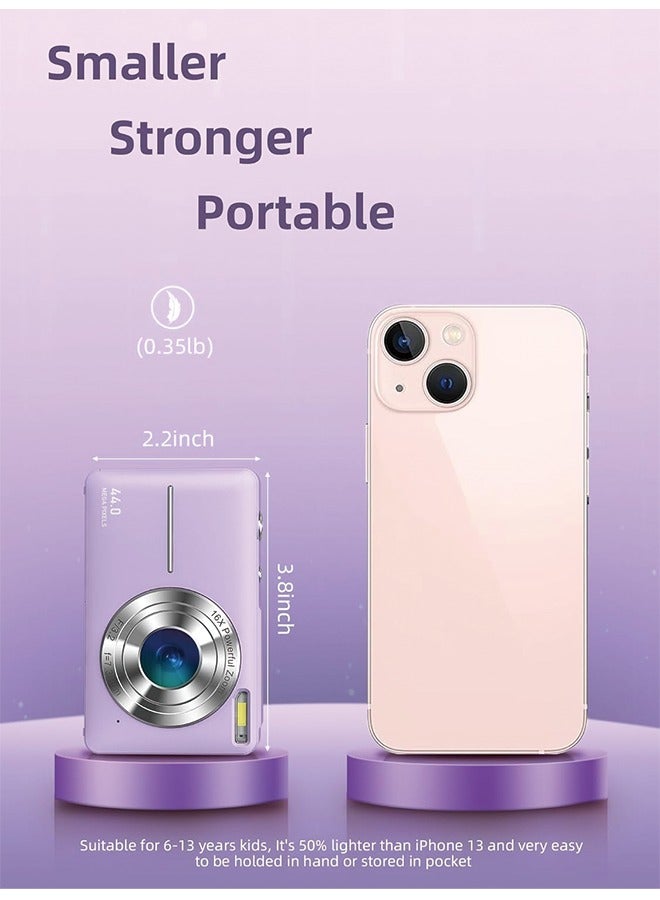 Digital Camera, FHD 1080P Camera, Digital Point and Shoot Camera with 16X Zoom Anti Shake, Compact Small Camera for Boys Girls Kids - Image 5