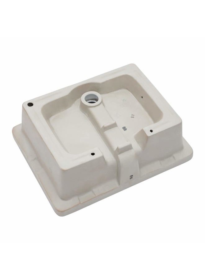 Lordear Undermount Bathroom Sink - 20x16 Inch Undermount Rectangle White Porcelain Ceramic Bathroom Lavatory Vanity Sink Basin with Overflow - Image 5