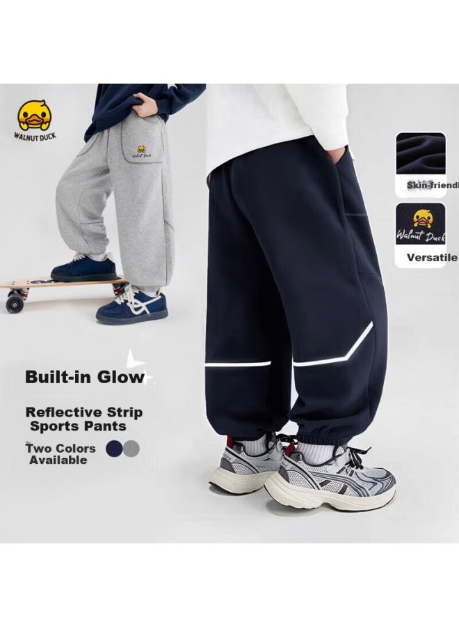 Walnut Duck Little Yellow Duck Kids Sweatpants Spring New Boys Casual Jogger Pants Cute Trousers - Image 1