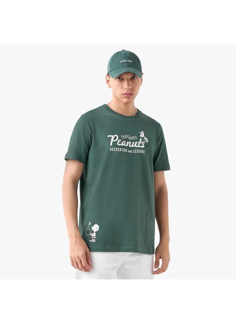 FAV Peanuts Print T-shirt with Crew Neck