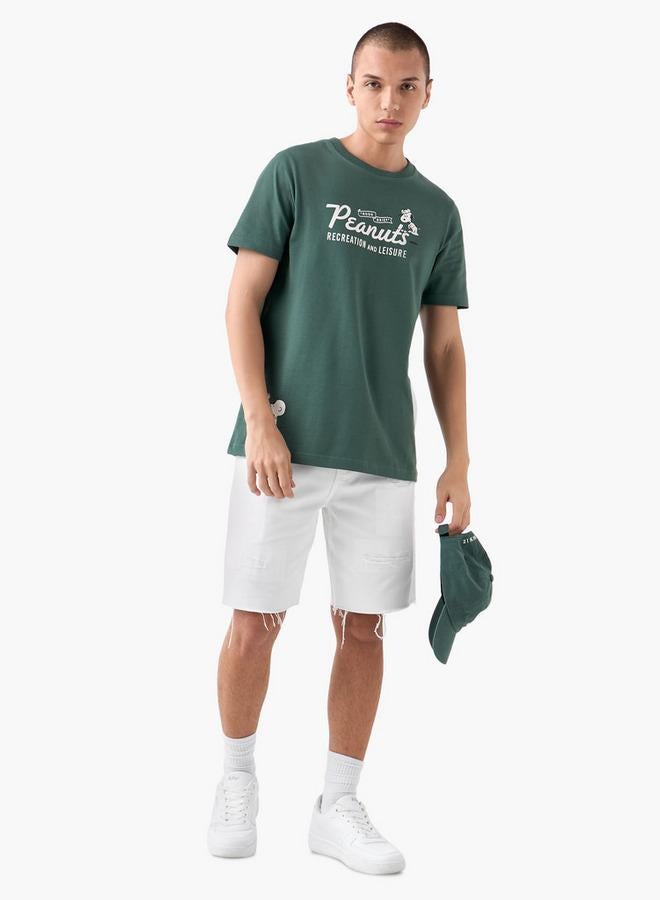 سبلاش فيڤ تيشيرت بطبعة الفول السوداني بياقة دائرية - Image 2