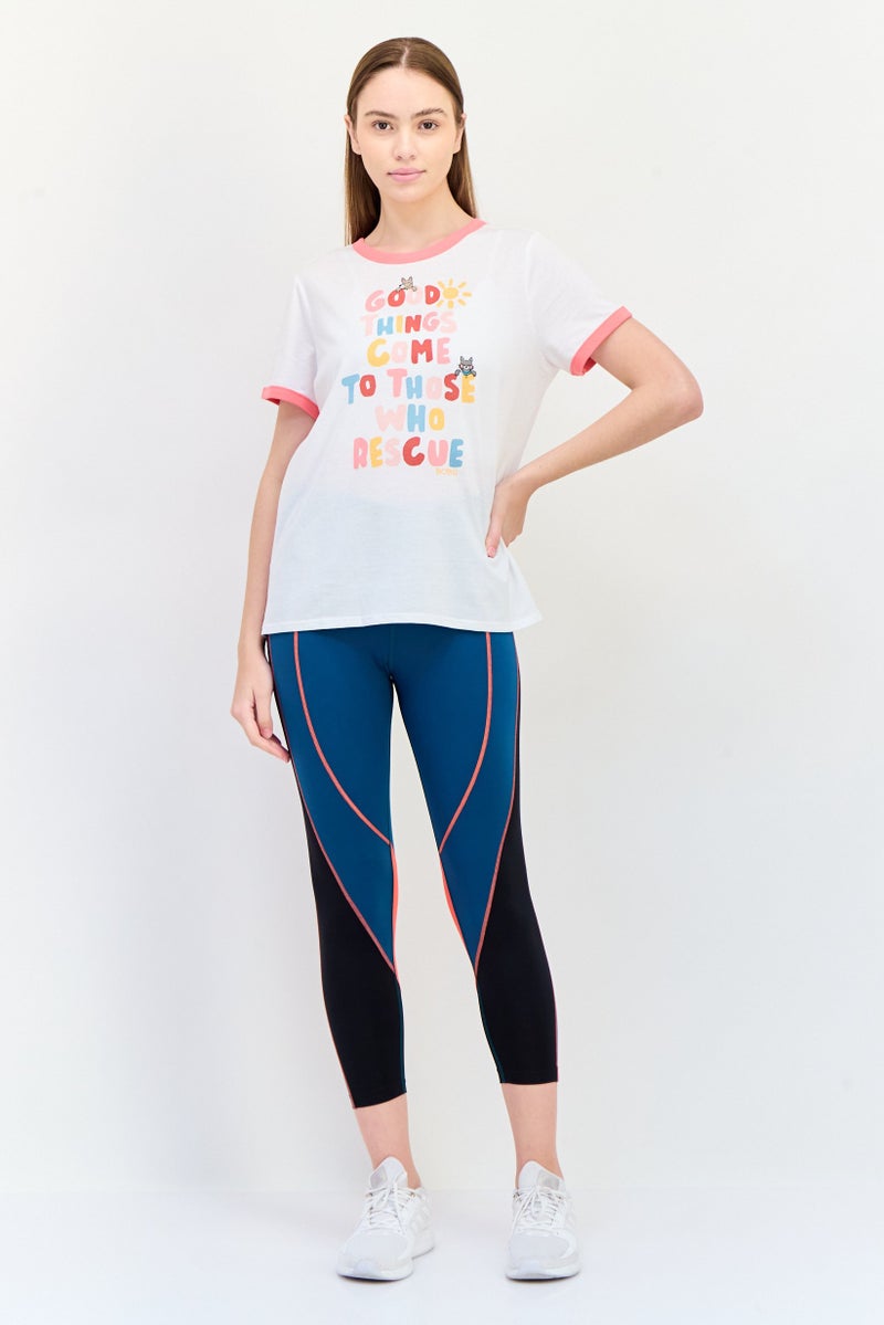 SKECHERS Women Sportswear Fit Short Sleeve Outdoor T-Shirt, White - Image 3