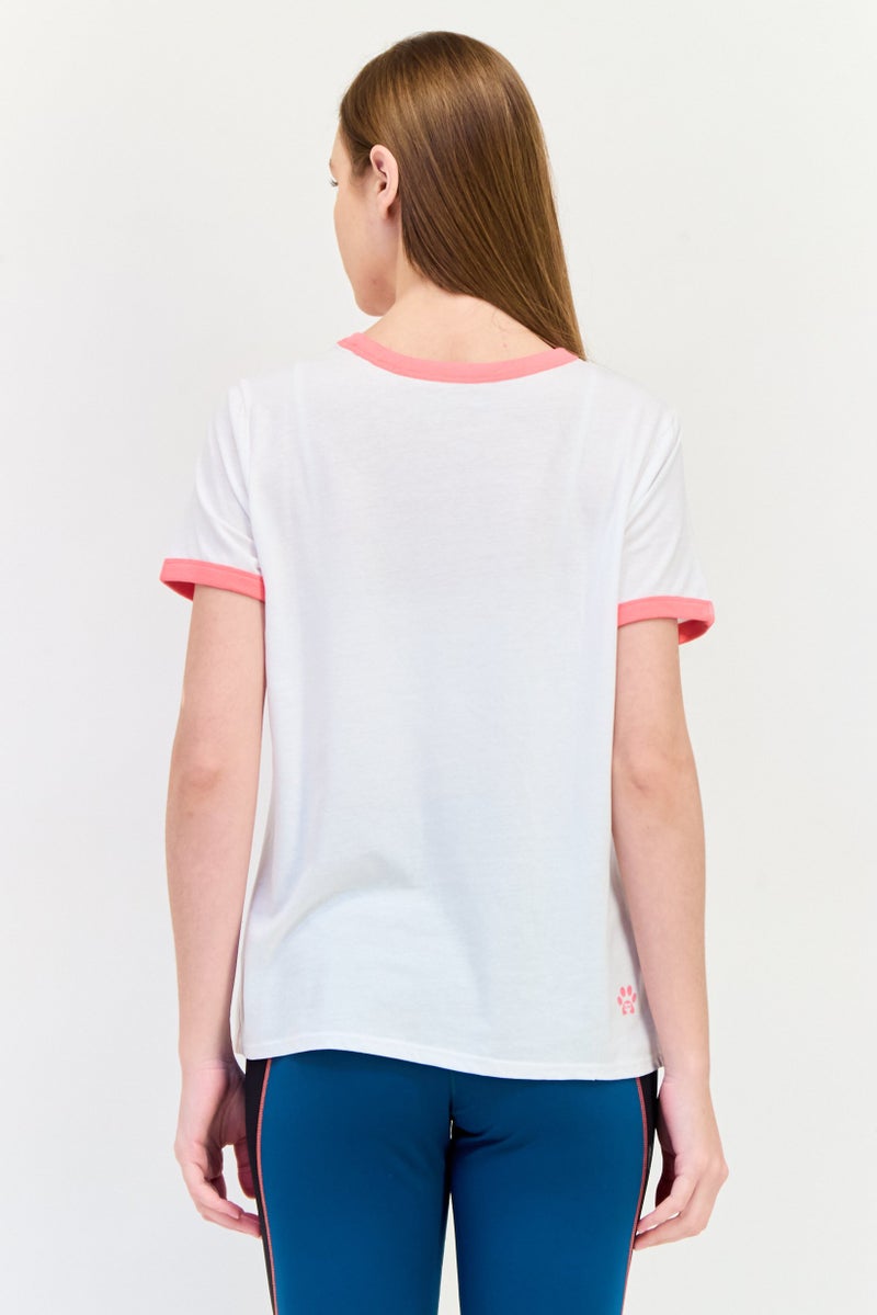 SKECHERS Women Sportswear Fit Short Sleeve Outdoor T-Shirt, White - Image 2