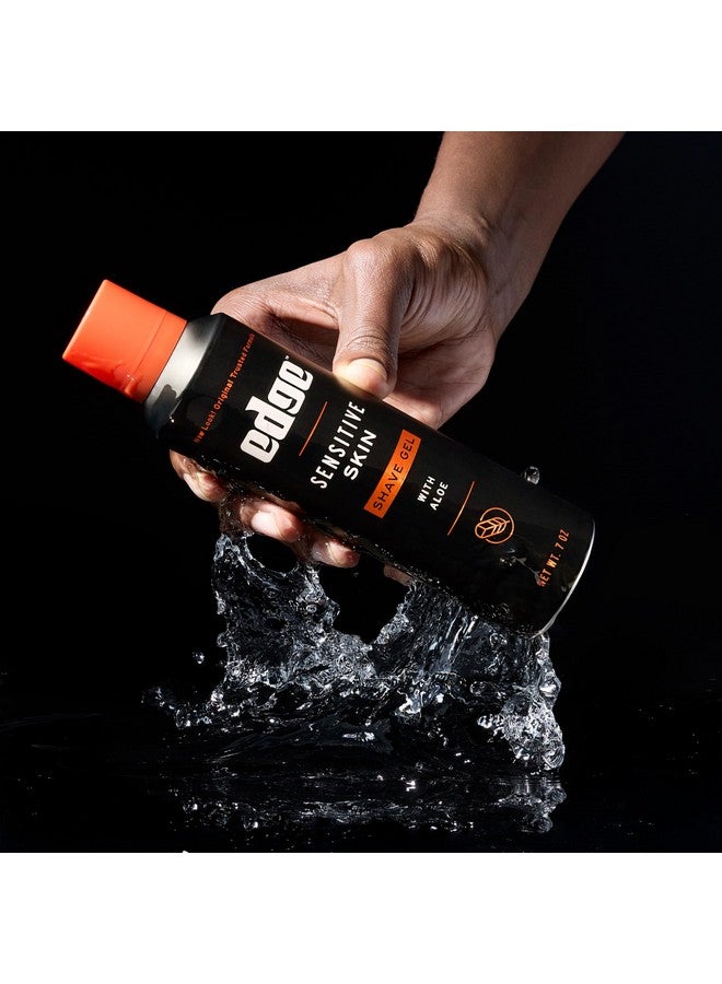إيدج جل حلاقة إيدج للرجال، للبشرة الحساسة مع الصبار، 7 أونصة (عبوة من 3 قطع) - جل حلاقة للرجال يرطب ويحمي ويلطف للمساعدة في تقليل تهيج الجلد (قد تختلف العبوة) - Image 3