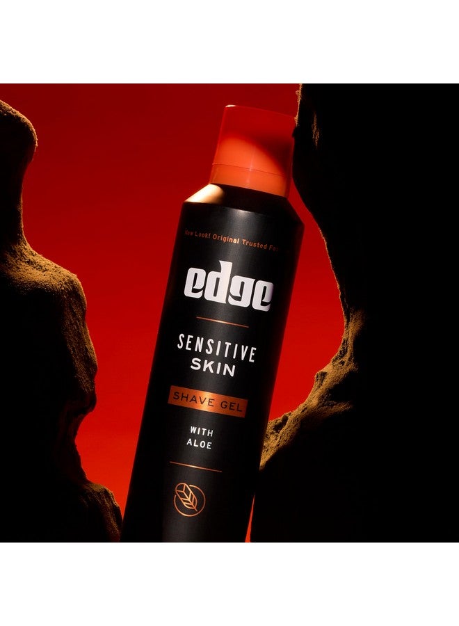 إيدج جل حلاقة إيدج للرجال، للبشرة الحساسة مع الصبار، 7 أونصة (عبوة من 3 قطع) - جل حلاقة للرجال يرطب ويحمي ويلطف للمساعدة في تقليل تهيج الجلد (قد تختلف العبوة) - Image 2