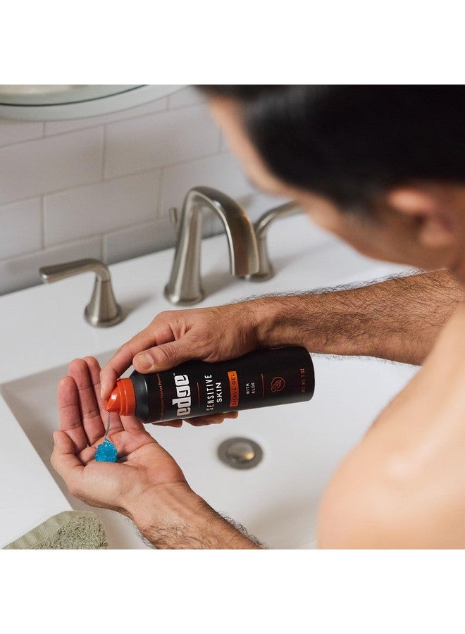 إيدج جل حلاقة إيدج للرجال، للبشرة الحساسة مع الصبار، 7 أونصة (عبوة من 3 قطع) - جل حلاقة للرجال يرطب ويحمي ويلطف للمساعدة في تقليل تهيج الجلد (قد تختلف العبوة) - Image 5