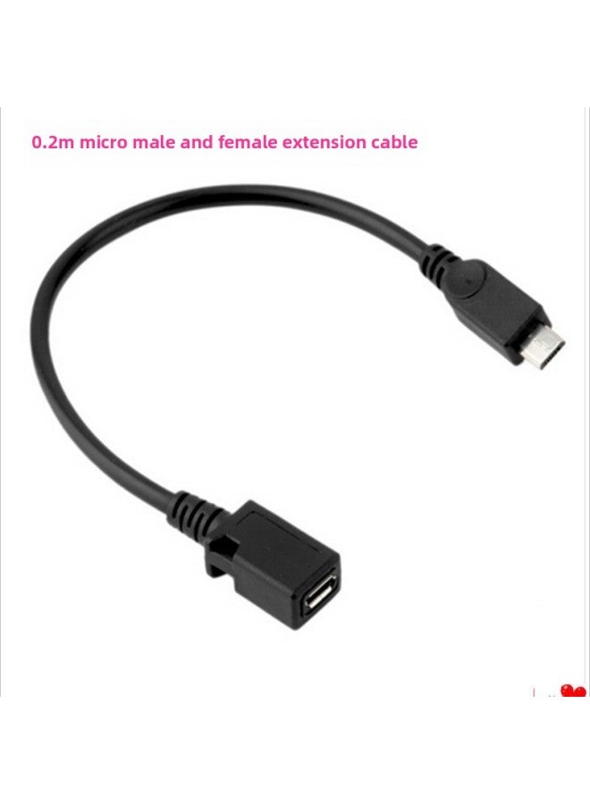 Micro Extension Line Micro5P Revolution Female Micro Extension Line Android Data Extension Line V8 Test Line-Color:Black  - Image 1