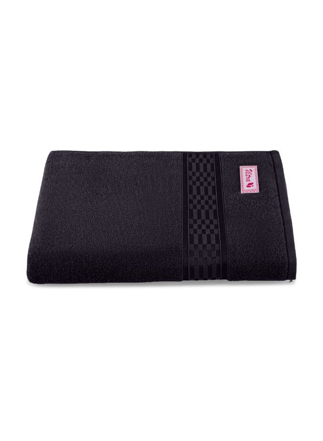 BYFT Home Ultra (Brown) Premium Cotton Bath Sheet (90 X 180 Cm-Set Of 1) Highly Absorbent, High Quality Bath Linen With Checkered Dobby 550 Gsm - Image 2