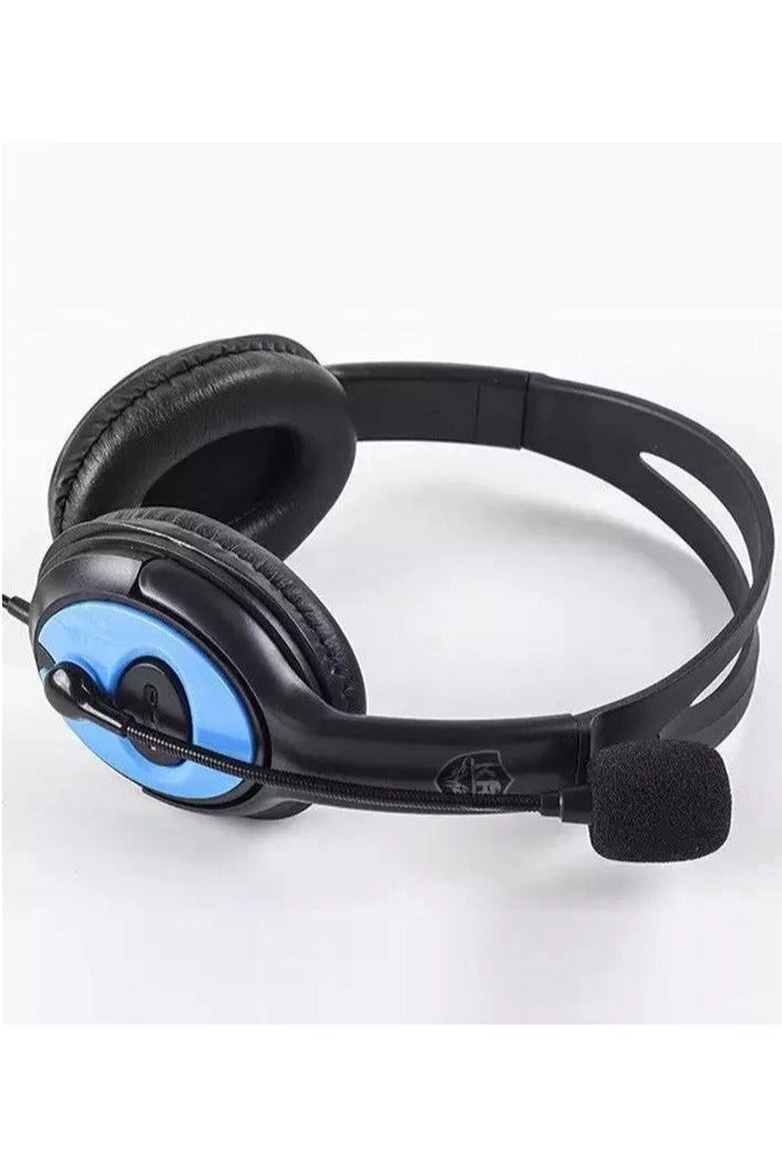 PUBG Video Game Headset Wired Easy-to-Connect with Microphone Volume Control and Noise Reduction Blue - Image 2
