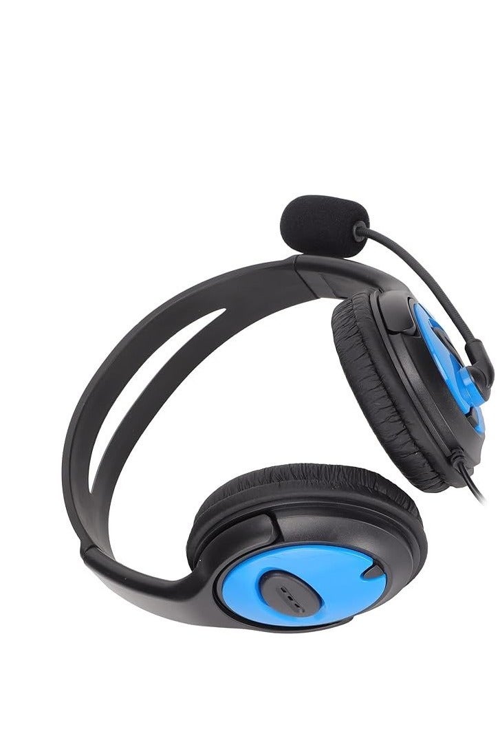 PUBG Video Game Headset Wired Easy-to-Connect with Microphone Volume Control and Noise Reduction Blue - Image 3