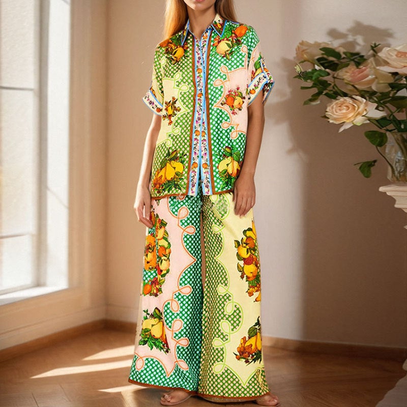 Women's Casual Printed Two-Piece Set - Image 3