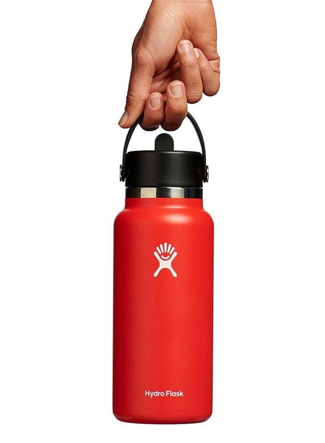 Hydro Flask 32 Oz Wide Flex Straw Cap Bottle - Insulated Stainless Steel - Wide Straw Lid, Non Spill, Leakproof, BPA-Free, Non-Toxic - Image 2
