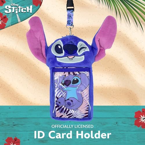 Disney Stitch Plush Lanyard ID Card and Badge Holder Blue - Image 3