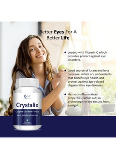 ANC ANC Crystalix Eye Supplement Lutein, Zeaxanthin, Vitamin A, Vitamin B2, Vitamin E Support Eye Health, Helps in Improve Vision, Kids & Adults, Digital Safe Guard, Blue Light, Veg 60 Capsules-Pack of 3  - Image 2