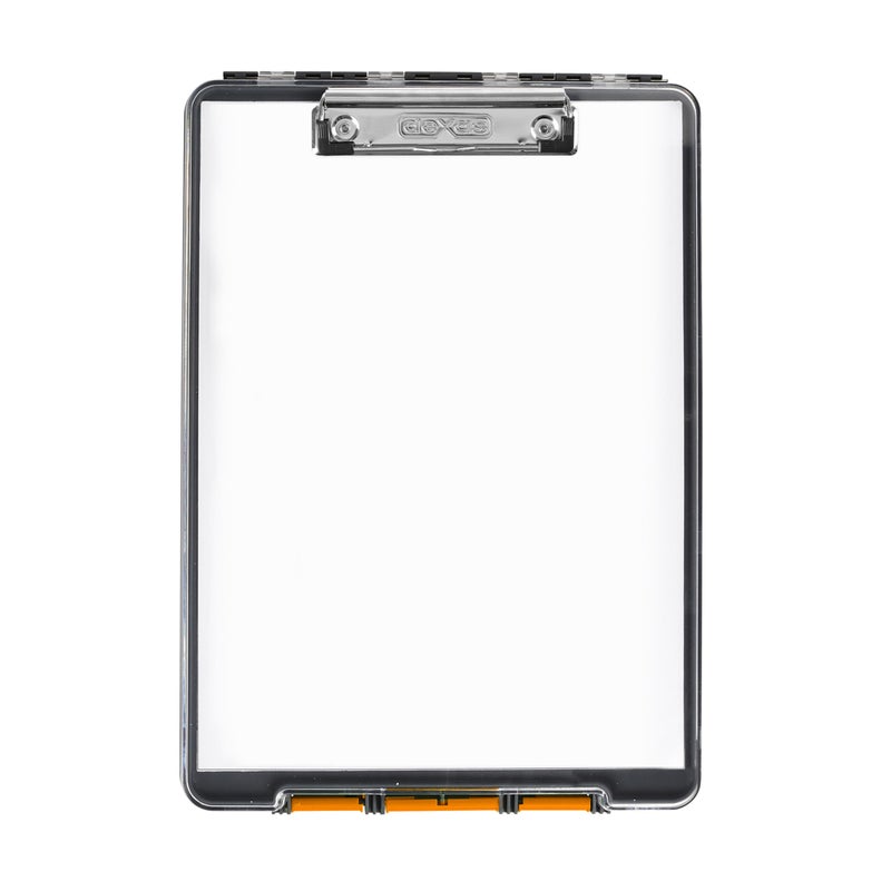 Dexas Clearview Clipcase Dry Erase clipboard 1375 x 95 Inch Orange See papers clearly outdoors stay organized and dry Ideal for coaching teaching homeschooling art trades and medical pros