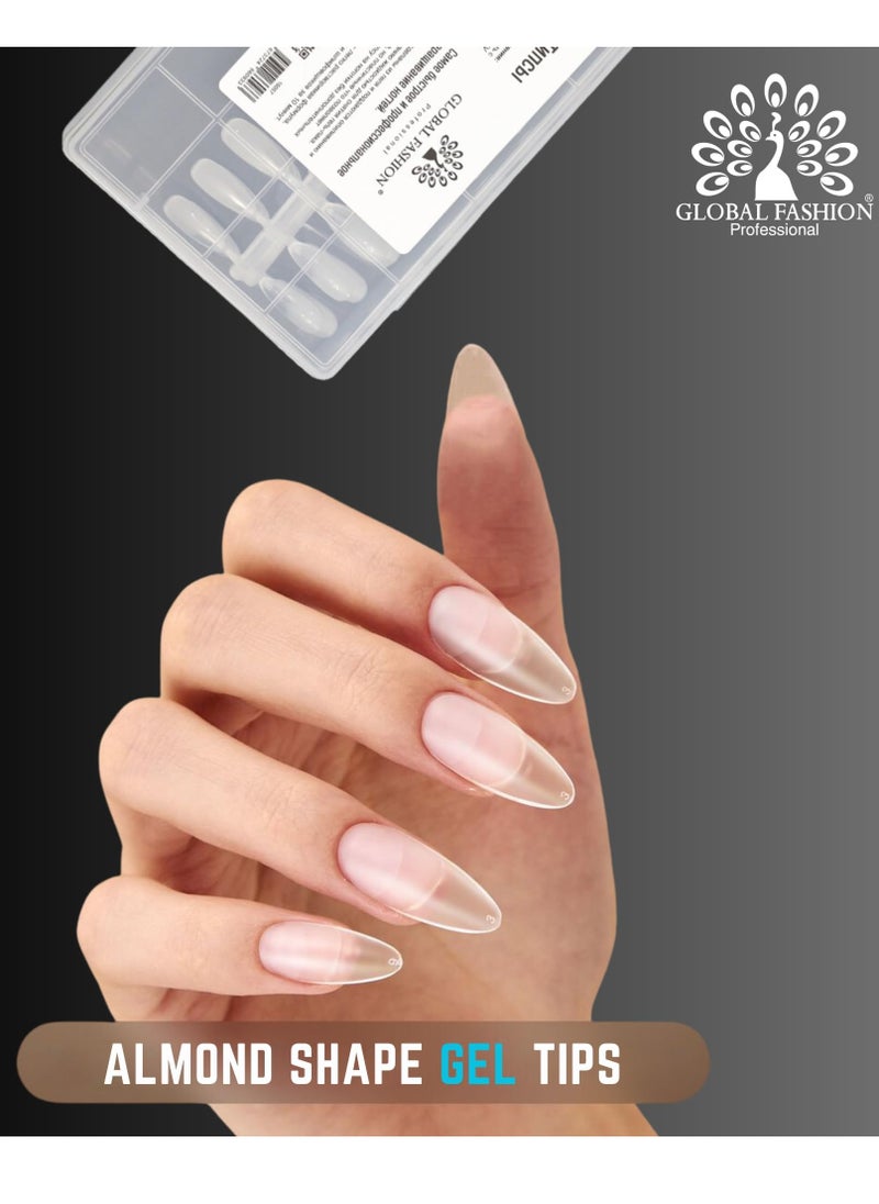 GLOBAL FASHION Almond-Shape Gel Tips | 504 Pieces |  Global Fashion Professional  - Image 2