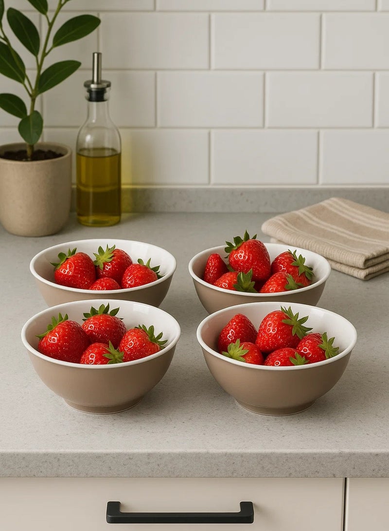 لوفت وعاء، مجموعة من 4 قطع، عمق 14.3 × ارتفاع 6.6 سم، لون بني رمادي-154524A - Image 3