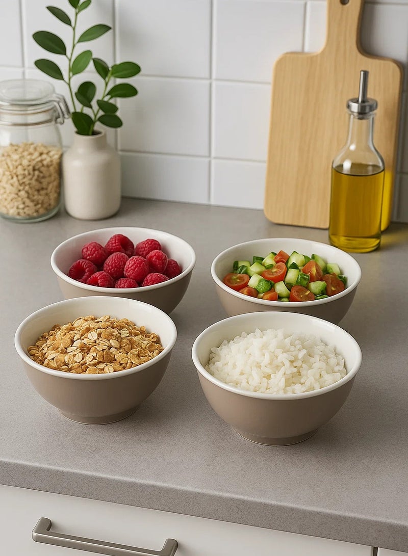 لوفت وعاء، مجموعة من 4 قطع، عمق 14.3 × ارتفاع 6.6 سم، لون بني رمادي-154524A - Image 4