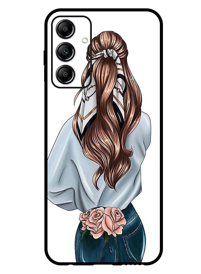 Theodor Protective Case Anti Scratch Shock Proof Bumper Cover For Samsung Galaxy A55 Pink Rose Girl - Image 1