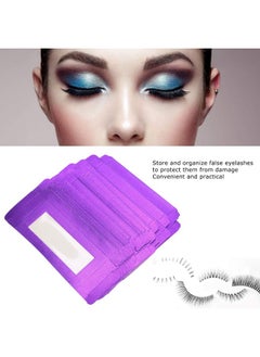 Sonew 20 Pcs Eyelash Packaging Storage Box 5 Colors Empty False Eyelashes Paper Box Organizer For Home Makeup Diy Organizer Case(Purple)  - Image 3