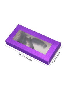 Sonew 20 Pcs Eyelash Packaging Storage Box 5 Colors Empty False Eyelashes Paper Box Organizer For Home Makeup Diy Organizer Case(Purple)  - Image 5