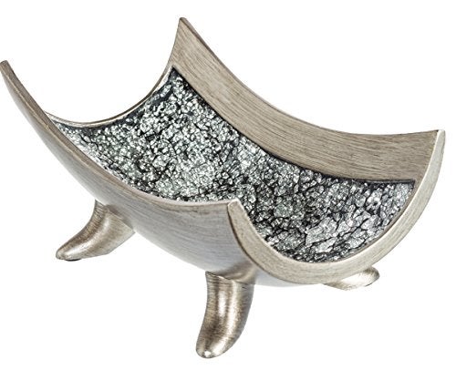Creative Scents Schonwerk Silver Centerpiece Bowl - Coffee Table Decor - Centerpiece Table Decorations for Dining Room Living Room or Entry Table - Decorative Bowl - Best Wedding/Birthday Gift - Image 1