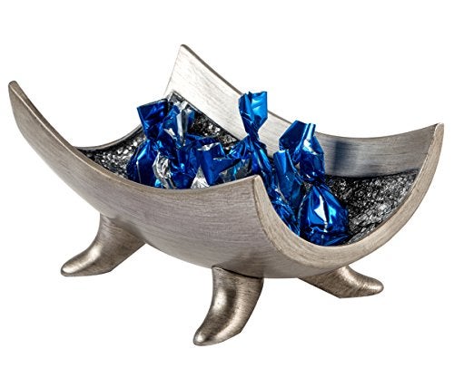 Creative Scents Schonwerk Silver Centerpiece Bowl - Coffee Table Decor - Centerpiece Table Decorations for Dining Room Living Room or Entry Table - Decorative Bowl - Best Wedding/Birthday Gift - Image 5