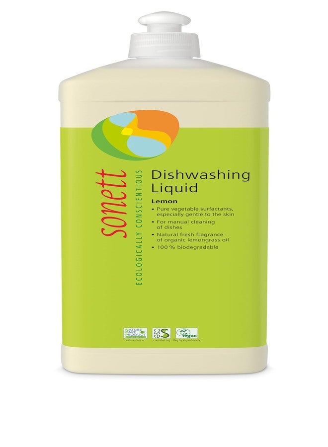 Sonett Organic Dishwashing Liquid Organic 100% Biodegradable (Lemon, 34 Fl.Oz (1 Count)) - Image 1