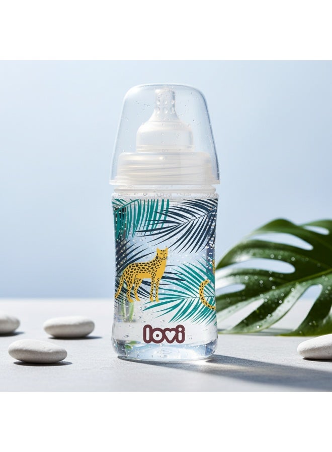 لوفي ببرونة لوفي تريندز 250 مل | خالية من مادة BPA | مضادة للمغص | آمنة للرضاعة الطبيعية | من عمر 3 أشهر فما فوق | تصميم الغابة - Image 3