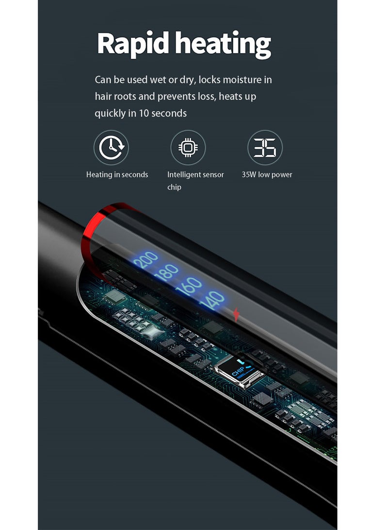 Generic Fast Heat Hair Straightener with Lockable Handle and LCD Digital Display, 2-in-1 Hair Straightener and Curler Dual Voltage Styling Tool for Professional Salon Straightening/Curling/Waving  - Image 4