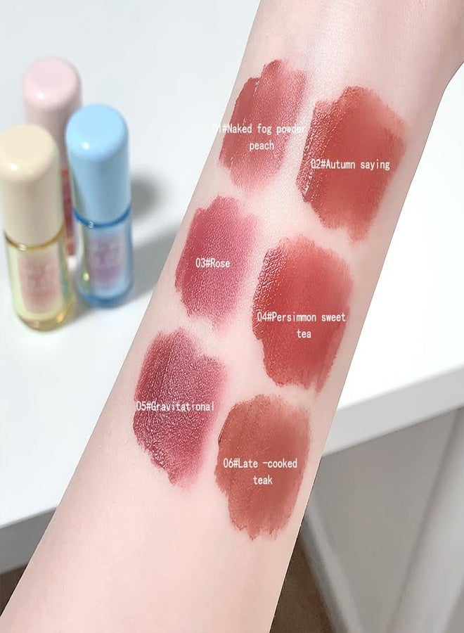 Gege Bear Powder Mist Lip Glaze | Ultra-Fine Soft Matte Finish | Lightweight & Long-Lasting | 6 Gorgeous Shades | Fluffy Cloud Lip Tint Effect | Smooth & Luxurious Texture | Modern & Chic Lip Makeup for Women (01# Naked Fog Powder Peach, 2.5g) - Image 2