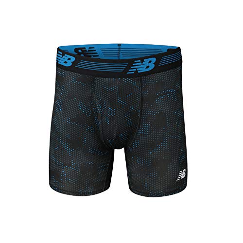 New Balance Men's Performance Boxer Briefs with Fly, Breathable Stretch Underwear, Moisture Wicking, Soft Waistband (3 Pack), Black/Steel/Bolt Black Ghost Camo, X-Large - Image 3