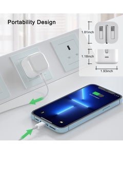 ELTRAZONE iPhone Charger Cable and Plug, iPhone Fast Charger 20W PD 3.0 USB C Wall Charger Plug with 1M iPhone Fast Charging Cable USB C Fast Charger Compatible with Phone 13 12 11 Pro Max Mini X XR Xs 8  - Image 5