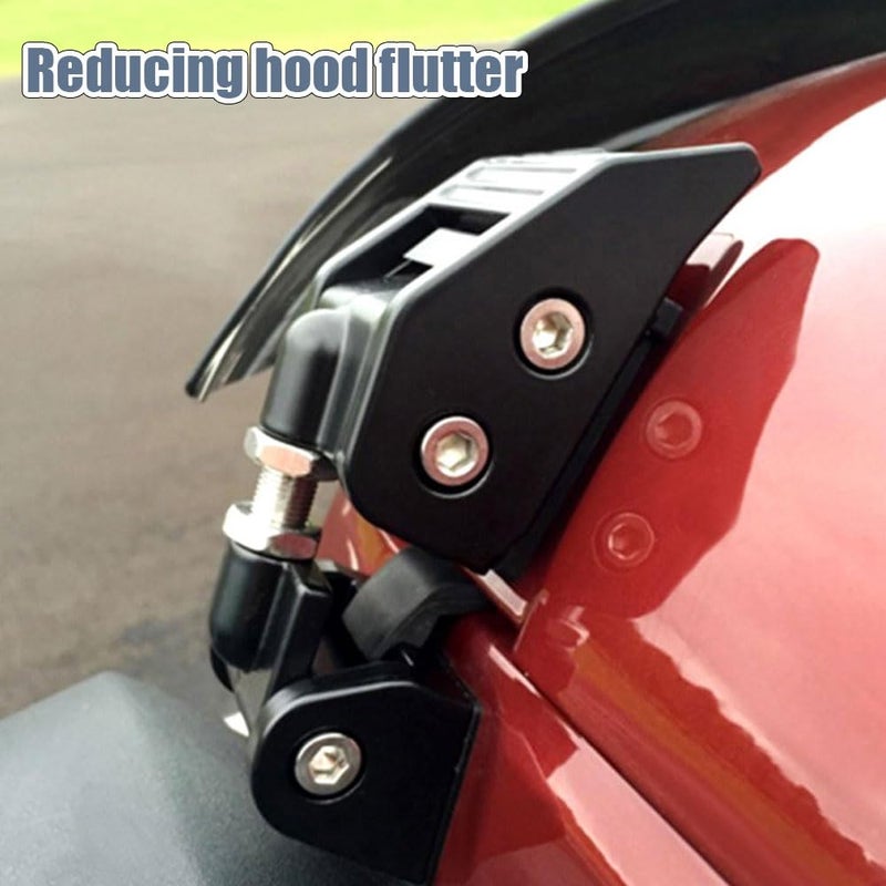 LETINGFAR Adjustable Hood Lock Catches Kit for Jeep Wrangler JK and JL (2007-2023) - Black - Image 5
