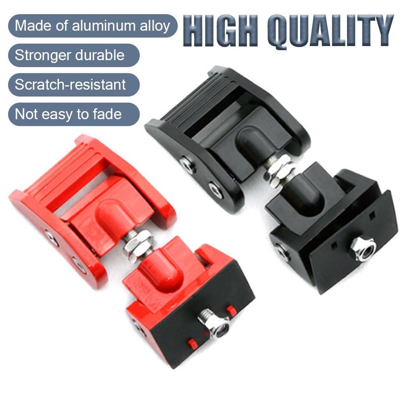 LETINGFAR Adjustable Hood Lock Catches Kit for Jeep Wrangler JK and JL (2007-2023) - Black - Image 2