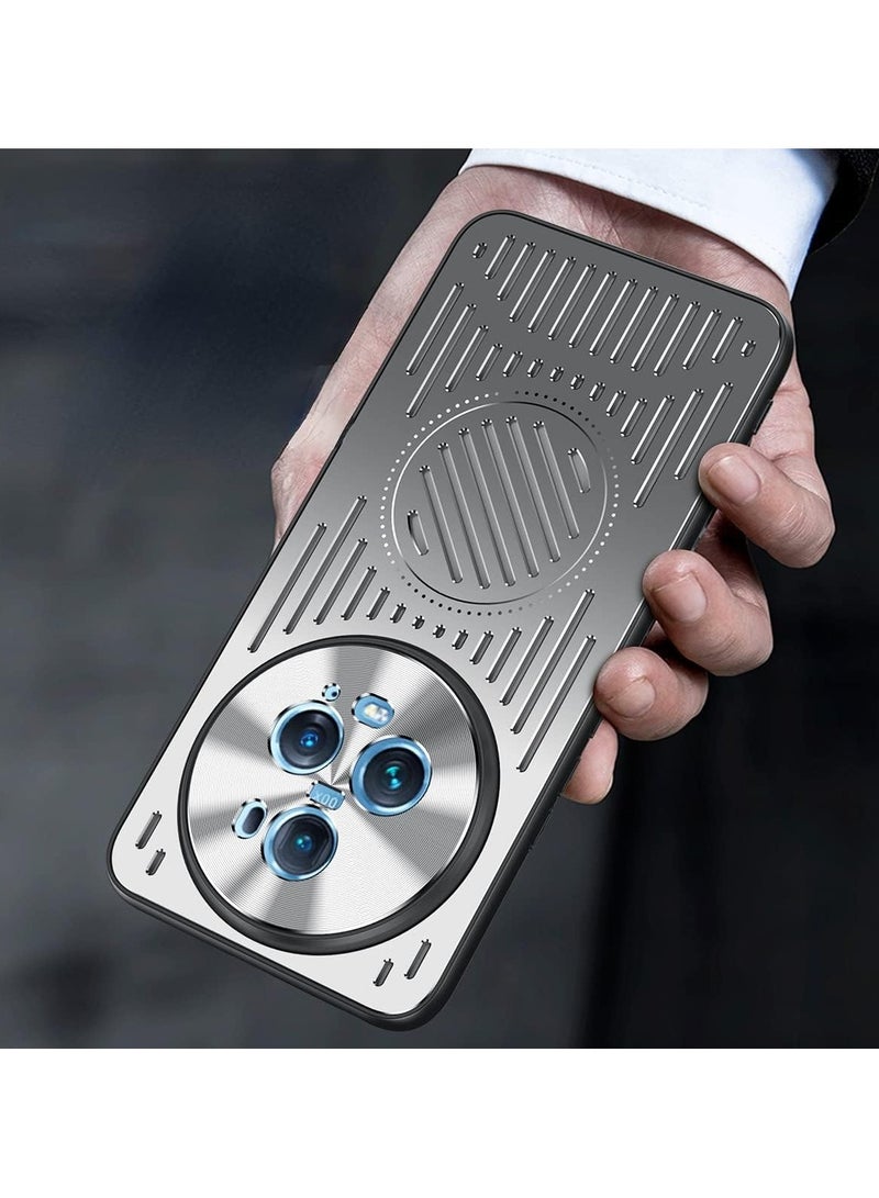 general Suitable for Honor Magic 5 Pro case, hollowed-out heat dissipation metal, high-end breathable fashion label protective cover - Image 2