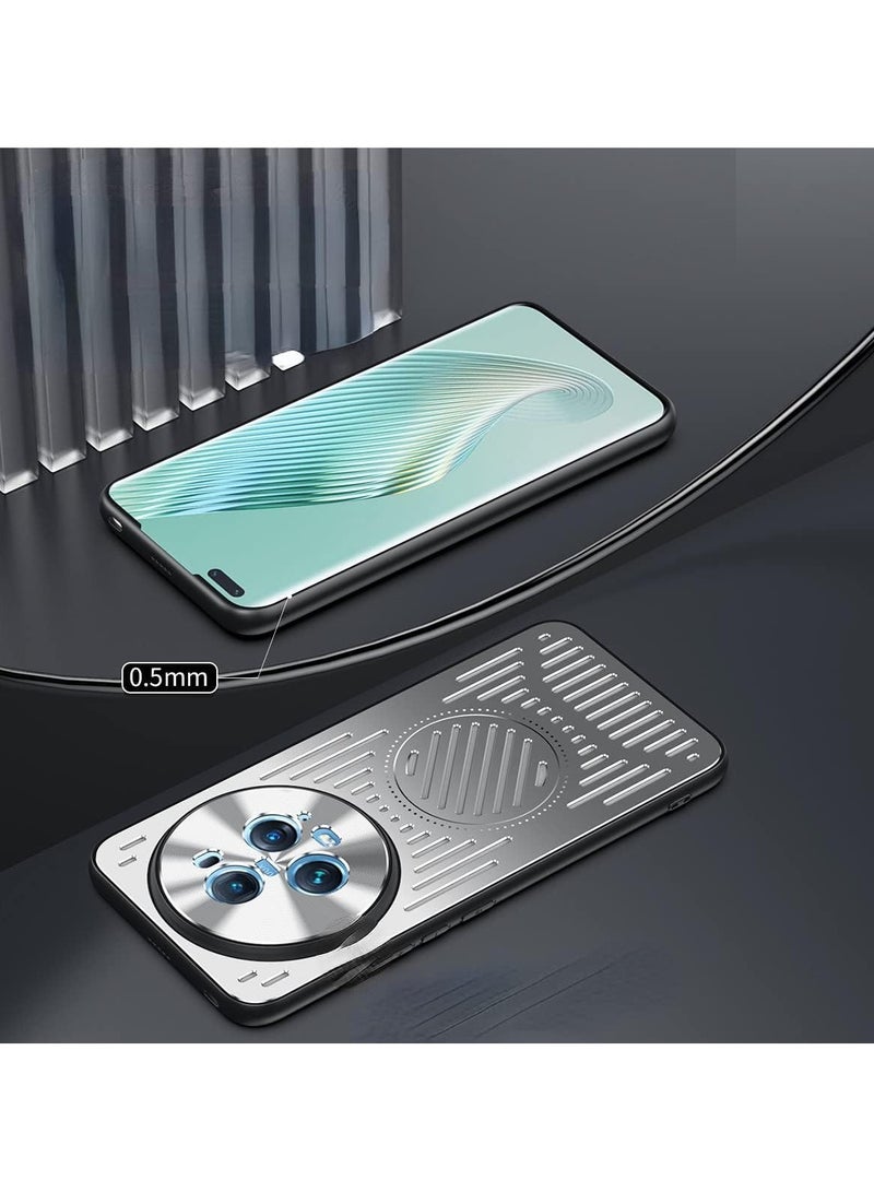 general Suitable for Honor Magic 5 Pro case, hollowed-out heat dissipation metal, high-end breathable fashion label protective cover - Image 4