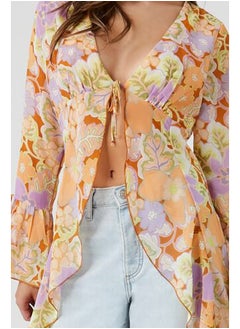 FOREVER 21 Sheer Floral Print Kimono  - Image 5