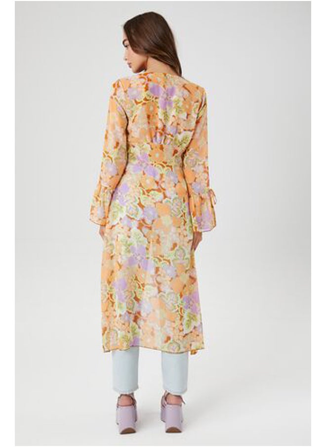 FOREVER 21 Sheer Floral Print Kimono  - Image 3